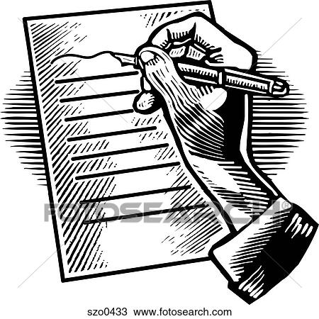 writing a letter b/w View Large Illustration Drawing - writing a letter b/w. Fotosearch