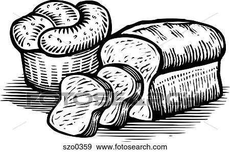 loves of bread b/w View Large Illustration Stock Illustration - loves of bread b/w. Fotosearch