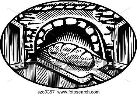oven baked bread b/w View Large Illustration Stock Illustration - oven baked bread b/w. Fotosearch