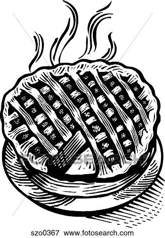 Stock Illustration - pie b/w. Fotosearch
