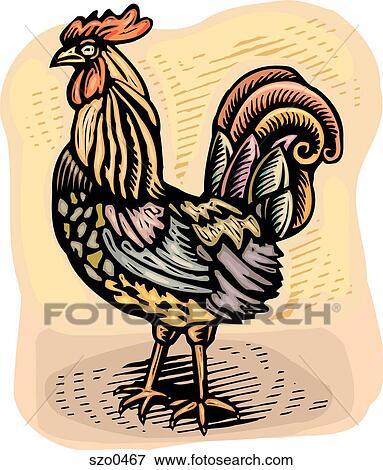 Stock Illustration - proud rooster. Fotosearch