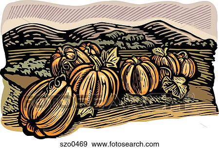 Stock Illustration - pumpkin patch. Fotosearch