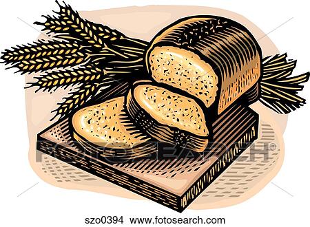 Stock Illustration - sliced fresh bread. Fotosearch