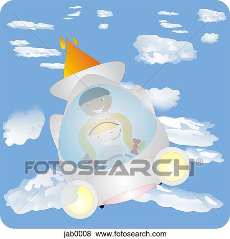 kids in a space ship View Large Illustration Stock Illustration - kids in a space ship. Fotosearch