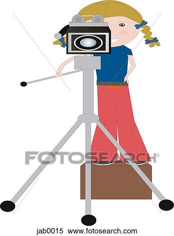 Stock Illustration - little photographer. Fotosearch