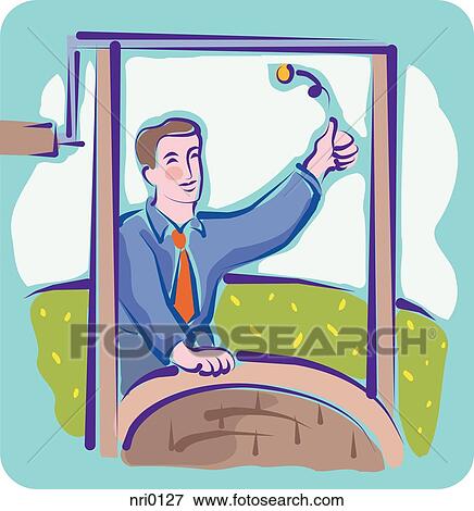 A man tossing a coin into a wishing well View Large Illustration Stock Illustration - A man tossing a coin into a wishing well. Fotosearch