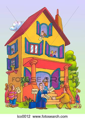 illustration, home, cartoons, grpahics View Large Illustration Drawing - illustration, home, cartoons, grpahics. Fotosearch