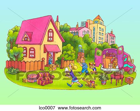 illustration, home, cartoons, grpahics View Large Illustration Stock Illustration - illustration, home, cartoons, grpahics. Fotosearch