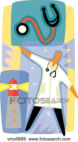 A drawing of a doctor View Large Illustration Stock Illustration - A drawing of a doctor. Fotosearch