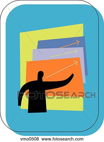 Businessman looking at sales history View Large Illustration Stock Illustration - Businessman looking at sales history. Fotosearch