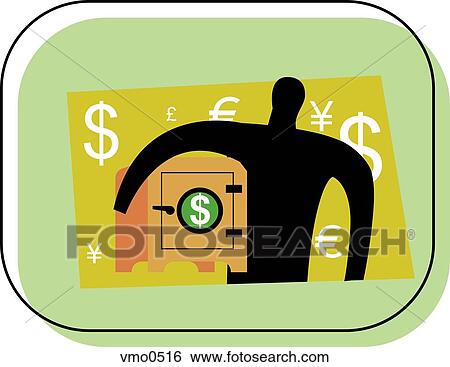 Illustration of a man carrying a safe box View Large Illustration Stock Illustration - Illustration of a man carrying a safe box. Fotosearch