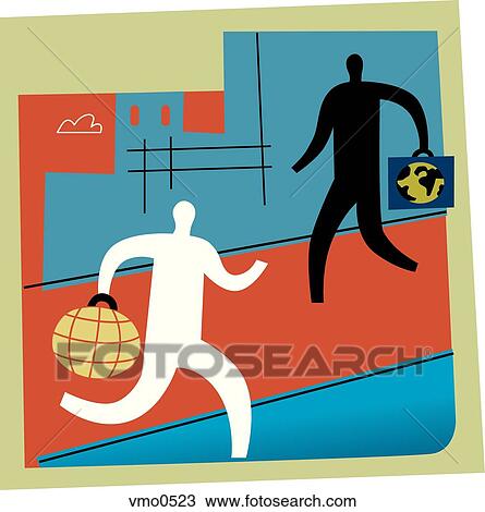 Illustration of two business leaders View Large Illustration Drawing - Illustration of two business leaders. Fotosearch