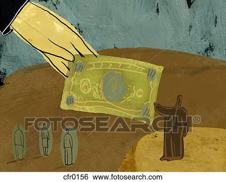 Stock Illustration - Illustration of a man getting paid. Fotosearch