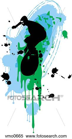 Stock Illustration - A surfer riding the waves. Fotosearch