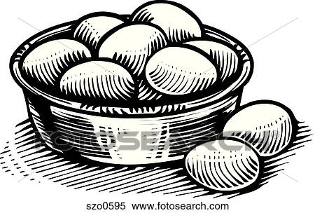 A Basket of eggs in black and white View Large Illustration Stock Illustration - A Basket of eggs in black and white. Fotosearch