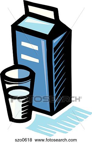 Stock Illustration - A drawing of a carton of milk. Fotosearch