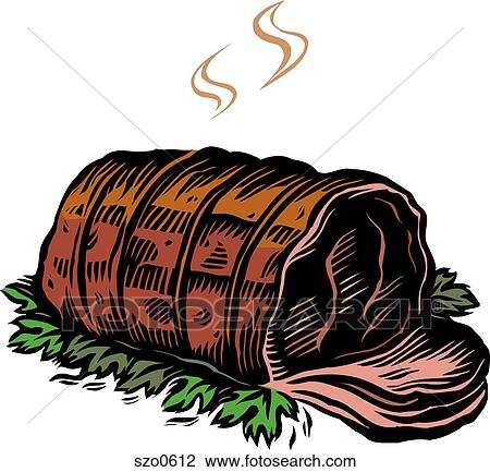 A drawing of beef ready to be served View Large Illustration Drawing - A drawing of beef ready to be served. Fotosearch