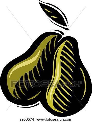 A graphic representation of two pears View Large Illustration Stock Illustration - A graphic representation of two pears. Fotosearch