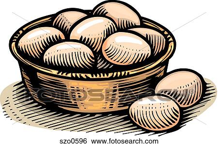 An illustration of a basket of eggs View Large Illustration Stock Illustration - An illustration of a basket of eggs. Fotosearch