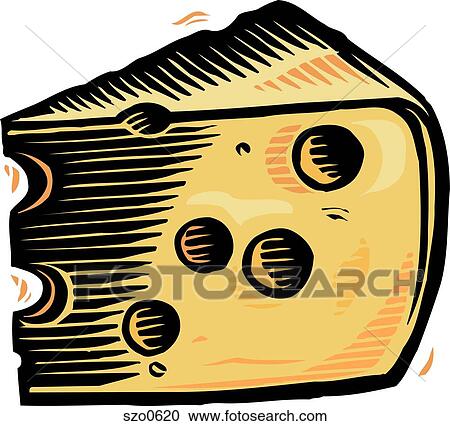 Clipart - An illustration of swiss cheese with holes. Fotosearch