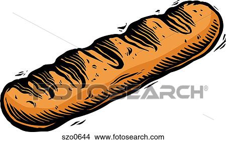 Stock Illustration - French loaf. Fotosearch