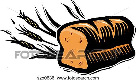 Wheat and a loaf of bread View Large Illustration Stock Illustration - Wheat and a loaf of bread. Fotosearch