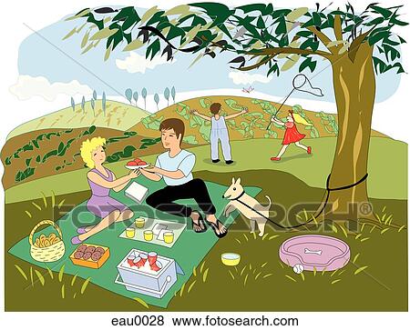 outdoor family picnic