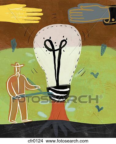 An illustration of a man shaping an idea View Large Illustration Stock Illustration - An illustration of a man shaping an idea. Fotosearch