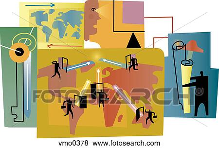 Stock Illustration - An illustration of business opportunities. Fotosearch