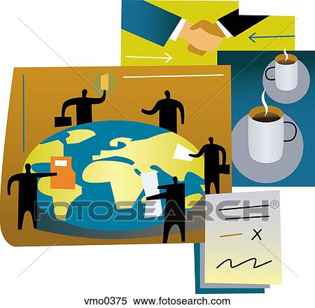 Stock Illustration - An illustration of executives having a meeting. Fotosearch