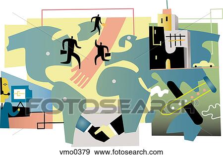 Stock Illustration - An illustration of international business travel. Fotosearch