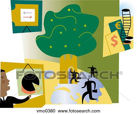 Illustration of a growing business View Large Illustration Clipart - Illustration of a growing business. Fotosearch