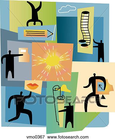 People bringing skills to a company View Large Illustration Stock Illustration - People bringing skills to a company. Fotosearch