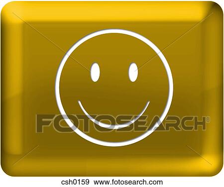 A 幸せな 表面 上に 黄色の背景 イラスト Csh0159 Fotosearch