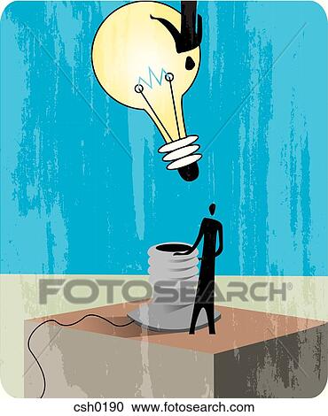 Clipart - People attempting to give life to an idea. Fotosearch