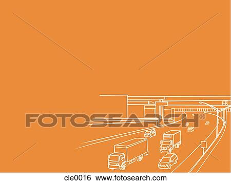 Stock Illustration - An illustration of a highway. Fotosearch