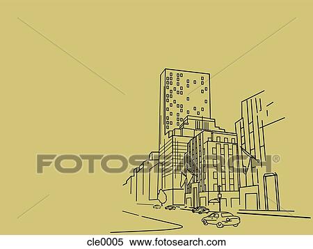 An illustration of highrise buildings View Large Illustration Stock Illustration - An illustration of highrise buildings. Fotosearch