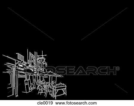 An illustration of people dining out View Large Illustration Stock Illustration - An illustration of people dining out. Fotosearch