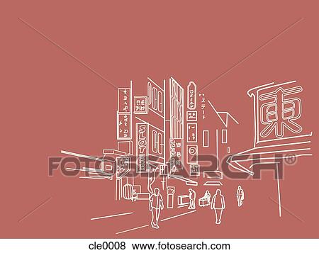 Stock Illustration - An illustration of the city of Tokyo. Fotosearch