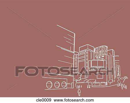 Stock Illustration - An illustration of Tokyo city scene. Fotosearch