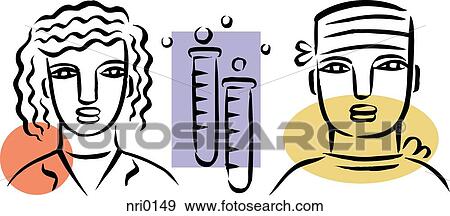 A picture of two medical researchers View Large Illustration Stock Illustration - A picture of two medical researchers. Fotosearch