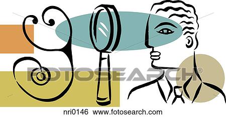 Stock Illustration - Picture of a man examining healthcare. Fotosearch
