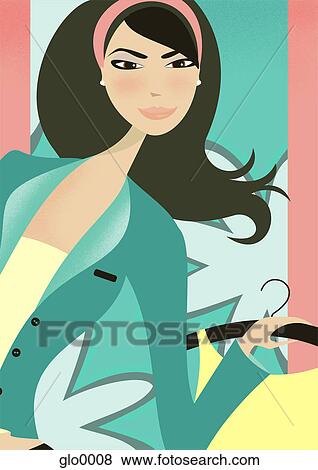 A helpful sales clerk in a store View Large Illustration Stock Illustration - A helpful sales clerk in a store. Fotosearch