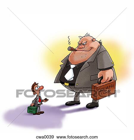 A pictorial representation of a business world David and Goliath View Large Illustration Stock Illustration - A pictorial representation of a business world David and Goliath. Fotosearch