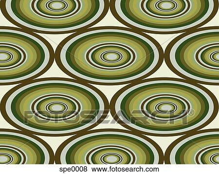 A design of stretched circles with shades of green and brown View Large Illustration Stock Illustration - A design of stretched circles with shades of green and brown. Fotosearch
