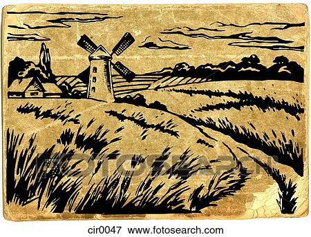 Stock Illustration - illustration, scenic, vintage, cartoons, graphics. Fotosearch