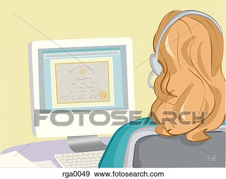 A businesswoman working late View Large Illustration Stock Illustration - A businesswoman working late. Fotosearch