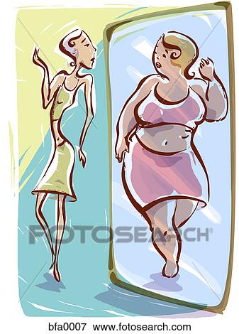 A woman suffering from anorexia View Large Illustration Stock Illustration - A woman suffering from anorexia. Fotosearch
