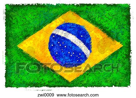 Stock Illustration - Flag of Brazil. Fotosearch