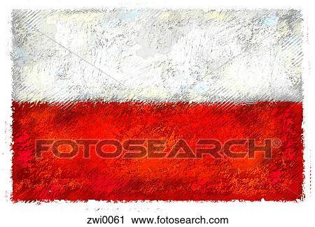 Flag of Poland View Large Illustration Clip Art - Flag of Poland. Fotosearch